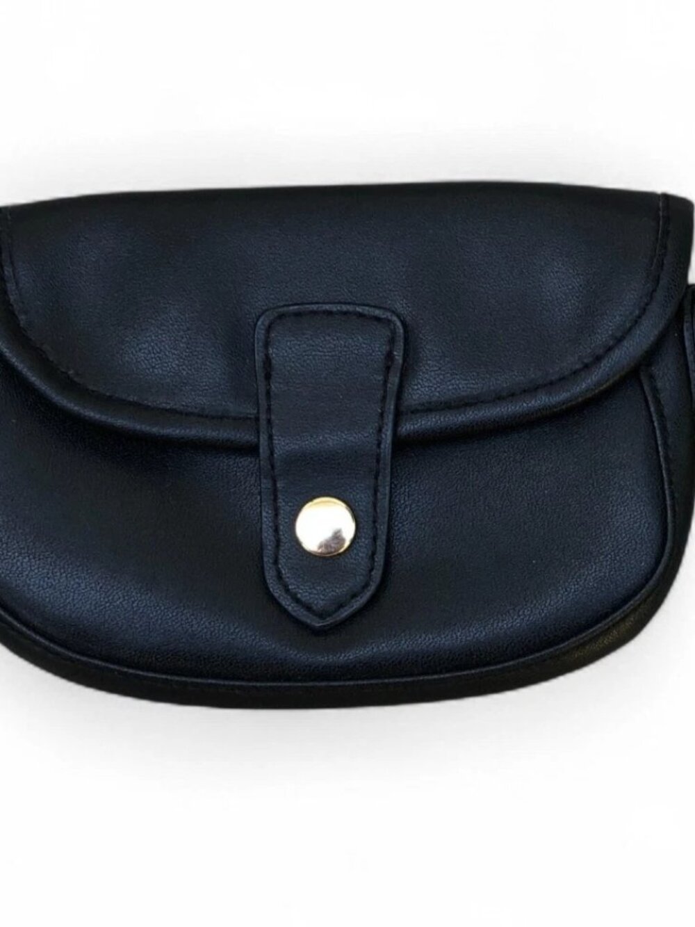 Vintage Wristlet Wallet Clutch Women's 6"x4" Black Vegan Leather